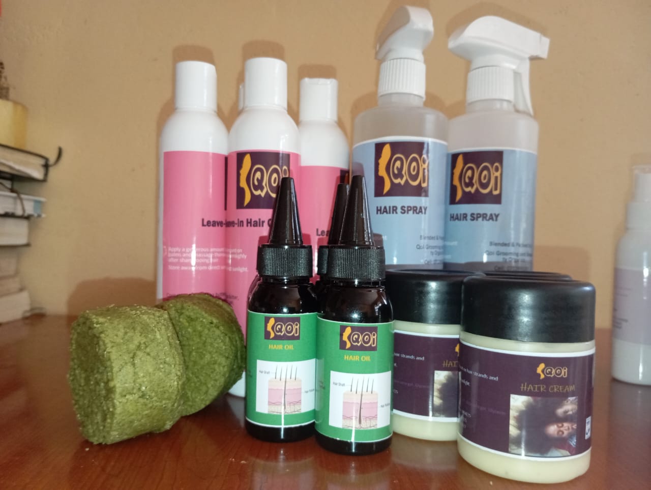 A selection of QOI natural beauty products